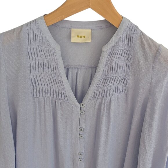 Anthropologie Maeve Pintuck Peasant Blouse - Picture 4 of 5